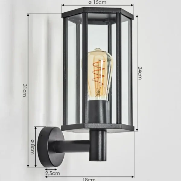 hofstein Monfanim Lampe murale d´extérieur Noir, 1 lumière* Lampes Modernes