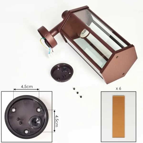 hofstein Monfanim Lampe murale d´extérieur Rouille, 1 lumière* Lampes Modernes
