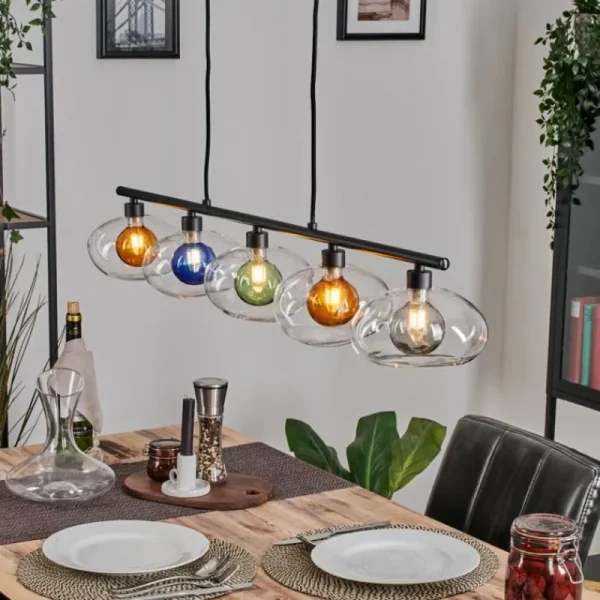 hofstein Monsul Plafonnier Noir, 5 lumières* Lampes Modernes