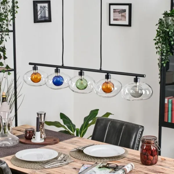 hofstein Monsul Plafonnier Noir, 5 lumières* Lampes Modernes