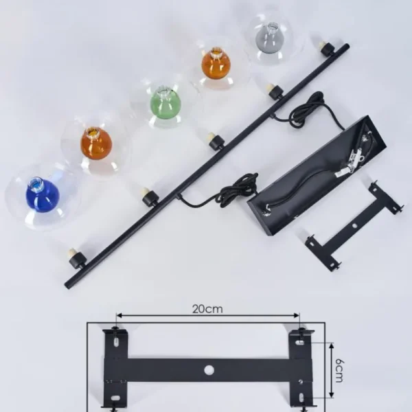 hofstein Monsul Plafonnier Noir, 5 lumières* Lampes Modernes