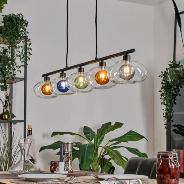 hofstein Monsul Plafonnier Noir, 5 lumières* Lampes Modernes
