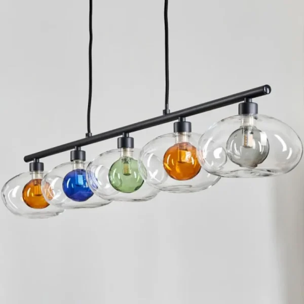 hofstein Monsul Plafonnier Noir, 5 lumières* Lampes Modernes