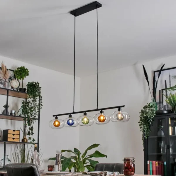 hofstein Monsul Plafonnier Noir, 5 lumières* Lampes Modernes