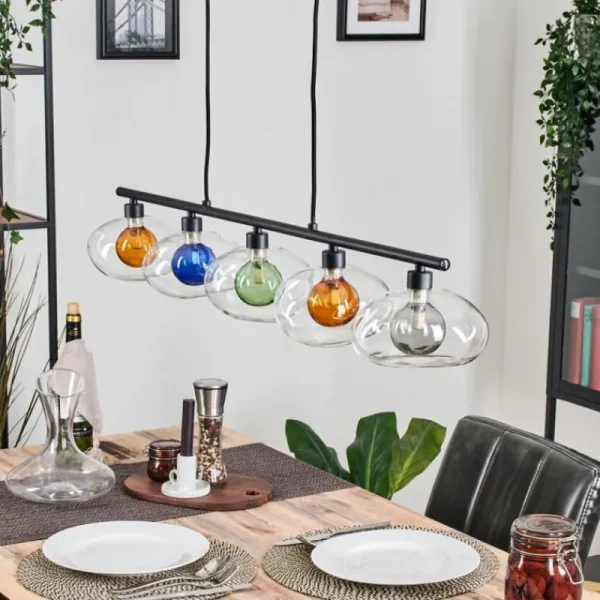 hofstein Monsul Plafonnier Noir, 5 lumières* Lampes Modernes
