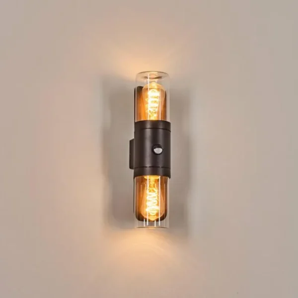 hofstein Morbak Lampe murale d´extérieur, Luminaire Up & Down Noir, 2 lumières* Lampes Modernes