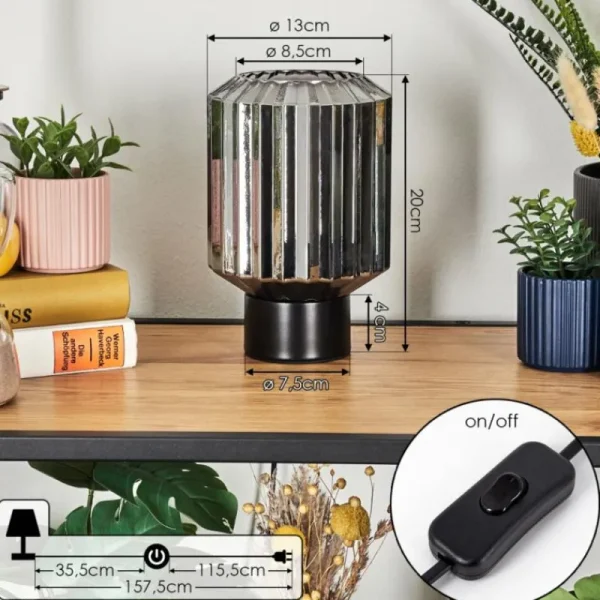 hofstein Moruja Lampe à poser Noir, 1 lumière* Lampes Modernes