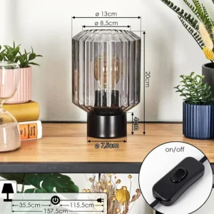 hofstein Moruja Lampe à poser Noir, 1 lumière* Lampes Modernes