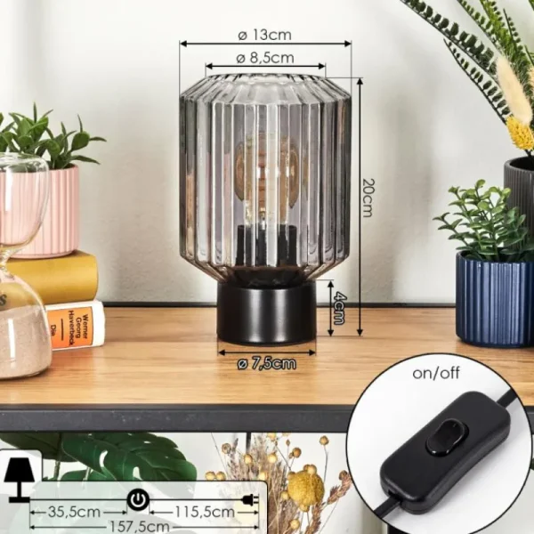 hofstein Moruja Lampe à poser Noir, 1 lumière* Lampes Modernes