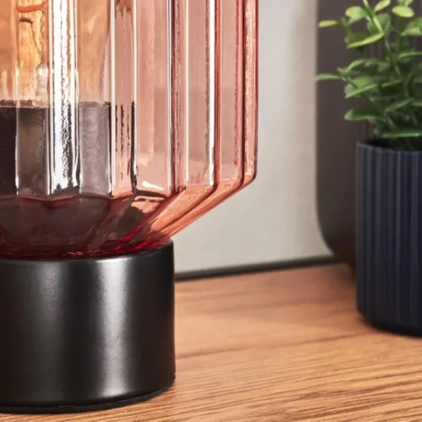 hofstein Moruja Lampe à poser Noir, 1 lumière* Lampes En Verre