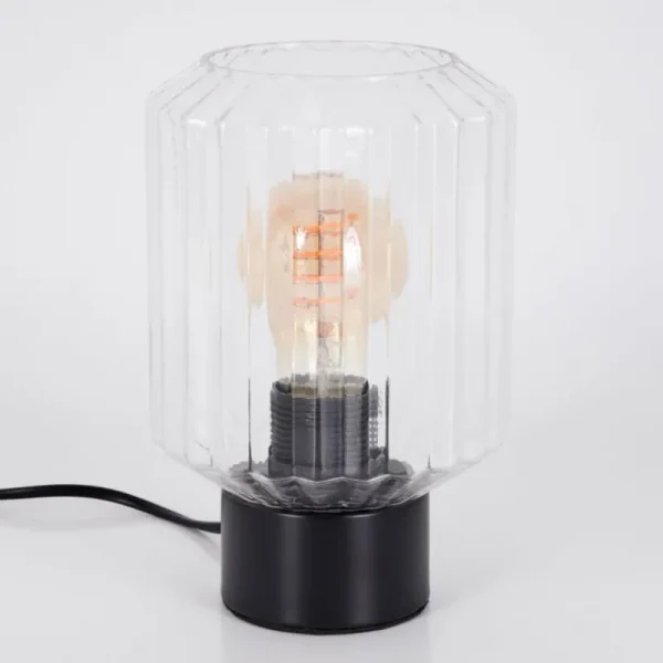 hofstein Moruja Lampe à poser Noir, 1 lumière* Lampes En Verre