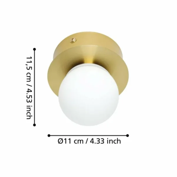 Luminaires Eglo MOSIANO Plafonnier LED Or, Laiton, 1 lumière* Lampes En Verre