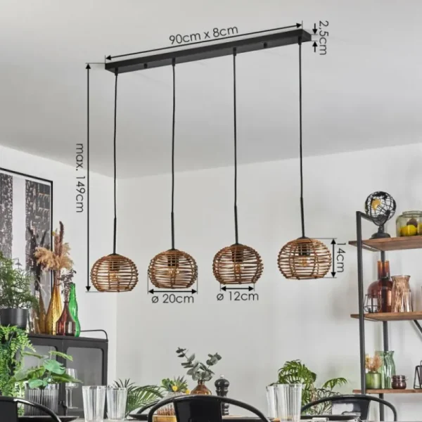 hofstein Mulstrand Suspension Écru, 4 lumières* Lampes Modernes