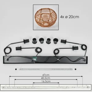 hofstein Mulstrand Suspension Écru, 4 lumières* Lampes Modernes