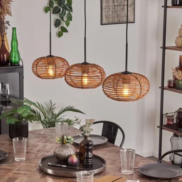 hofstein Mulstrand Suspension Noir, 3 lumières* Lampes Modernes