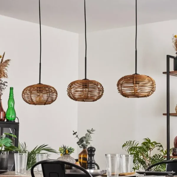 hofstein Mulstrand Suspension Noir, 3 lumières* Lampes Modernes