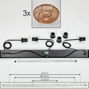 hofstein Mulstrand Suspension Noir, 3 lumières* Lampes Modernes