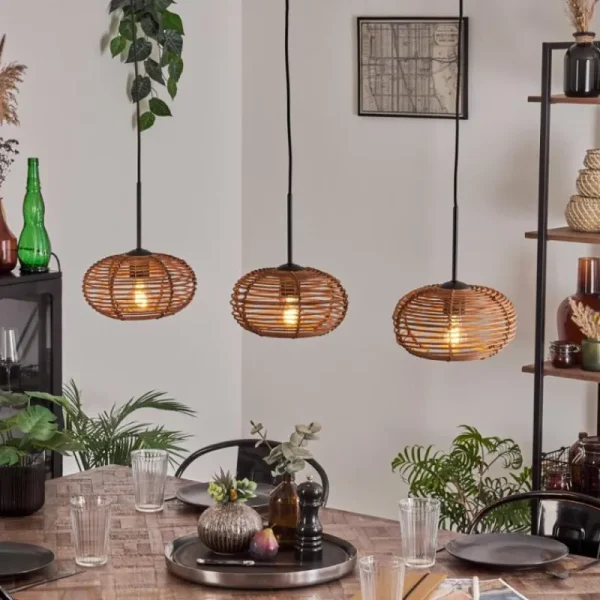 hofstein Mulstrand Suspension Noir, 3 lumières* Lampes Modernes