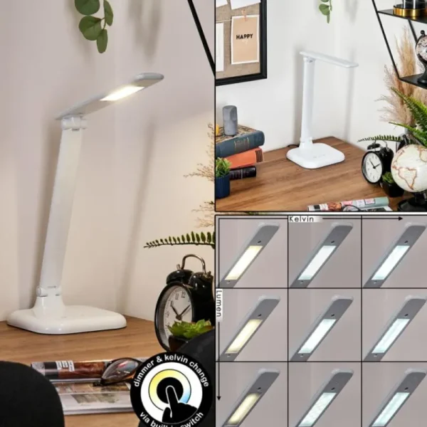 hofstein Munkdrup Lampe à poser, Liseuse LED Blanc, 1 lumière* Lampes Modernes