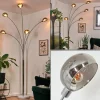 hofstein Nikkala Lampadaire Chrome, Blanc, 5 lumières* Lampes Modernes