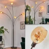 hofstein Nikkala Lampadaire Chrome, Noir, 5 lumières* Lampes En Verre