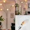 hofstein Nikkala Lampadaire Chrome, Blanc, 5 lumières* Lampes En Verre