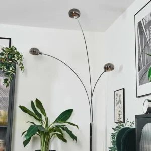 hofstein Nikkala Lampadaire Chrome, Blanc, 3 lumières* Lampes Modernes