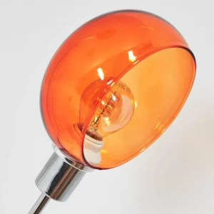 hofstein Nikkala Lampadaire Chrome, Blanc, 5 lumières* Lampes En Verre
