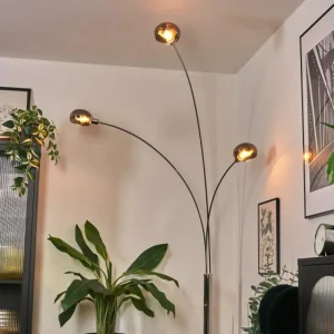 hofstein Nikkala Lampadaire Chrome, Blanc, 3 lumières* Lampes Modernes