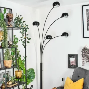 hofstein Nikkala Lampadaire Marbre, Noir, 5 lumières* Lampes Modernes