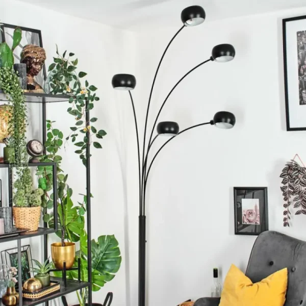 hofstein Nikkala Lampadaire Marbre, Noir, 5 lumières* Lampes Modernes