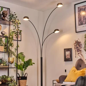 hofstein Nikkala Lampadaire Marbre, Noir, 3 lumières* Lampes Modernes