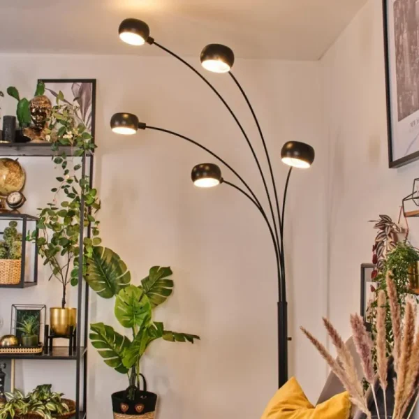 hofstein Nikkala Lampadaire Marbre, Noir, 5 lumières* Lampes Modernes