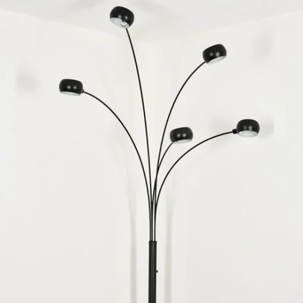 hofstein Nikkala Lampadaire Marbre, Noir, 5 lumières* Lampes Modernes