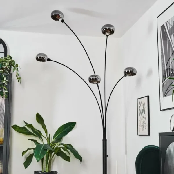 hofstein Nikkala Lampadaire Noir, 5 lumières* Lampes Modernes