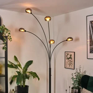 hofstein Nikkala Lampadaire Noir, 5 lumières* Lampes Modernes