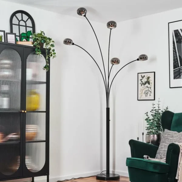 hofstein Nikkala Lampadaire Noir, 5 lumières* Lampes Modernes