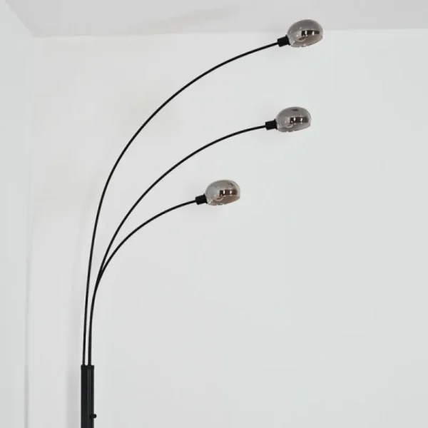 hofstein Nikkala Lampadaire Noir, 3 lumières* Lampes Modernes