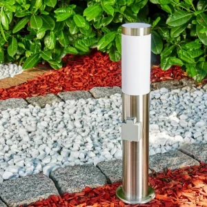 hofstein Norburg Borne lumineuse, Eclairage de chemin Acier inoxydable, 1 lumière* Lampes Modernes