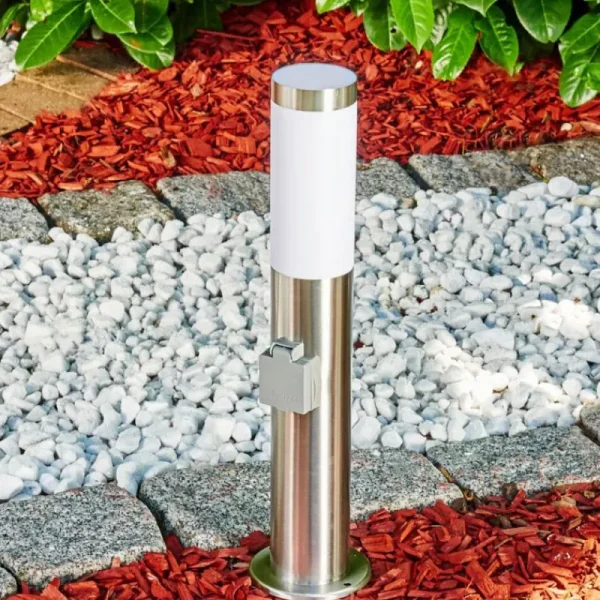 hofstein Norburg Borne lumineuse, Eclairage de chemin Acier inoxydable, 1 lumière* Lampes Modernes