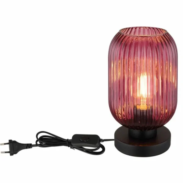 Luminaires Globo Lighting Normy Lampe à poser Noir, 1 lumière* Lampes En Verre