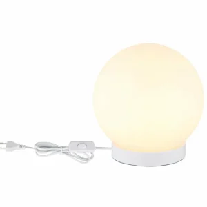 Luminaires Globo Lighting Norta Lampe à poser Blanc, 1 lumière* Lampes En Verre