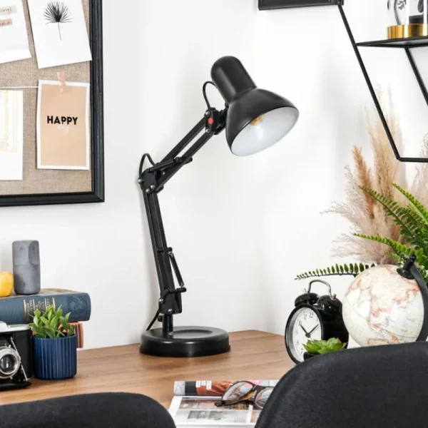 hofstein Nurmasuando Lampe à poser, Liseuse Noir, 1 lumière* Lampes Modernes