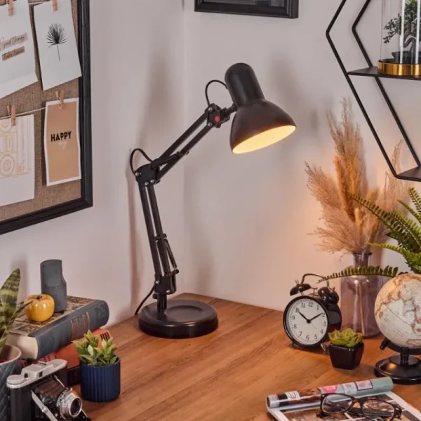 hofstein Nurmasuando Lampe à poser, Liseuse Noir, 1 lumière* Lampes Modernes