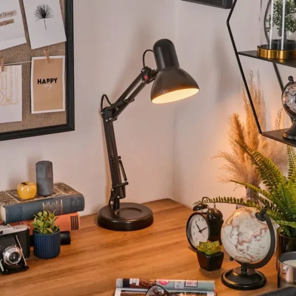 hofstein Nurmasuando Lampe à poser, Liseuse Noir, 1 lumière* Lampes Modernes