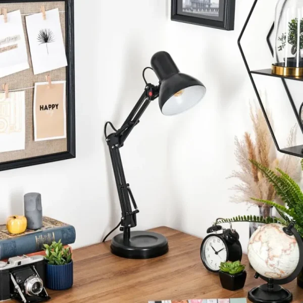 hofstein Nurmasuando Lampe à poser, Liseuse Noir, 1 lumière* Lampes Modernes