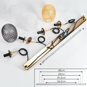 hofstein Nyberget Suspension, Boule lumineuse, Suspension Laiton, 4 lumières* Lampes Modernes