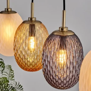 hofstein Nyberget Suspension, Boule lumineuse, Suspension Laiton, 4 lumières* Lampes Modernes