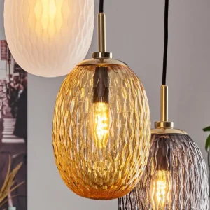 hofstein Nyberget Suspension, Boule lumineuse, Suspension Laiton, 3 lumières* Lampes Modernes