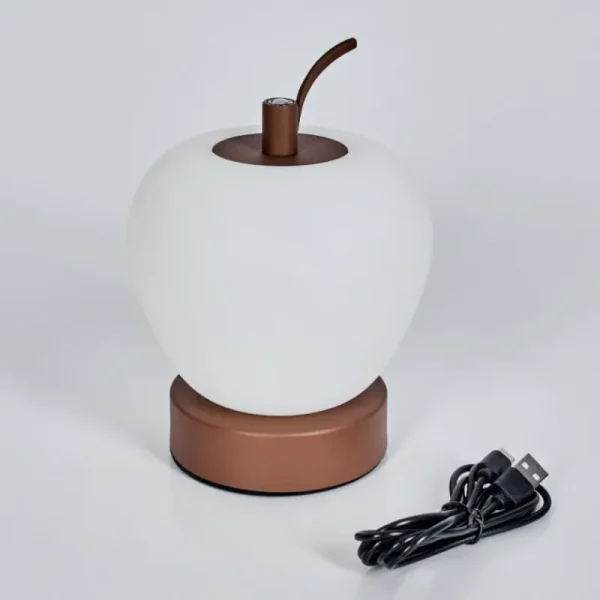 hofstein Opsaheden Lampe à poser LED Brun, Blanc, 1 lumière* Lampes Modernes